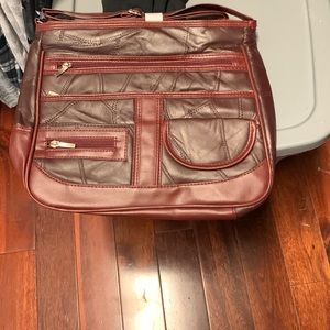 Purse two tone brown